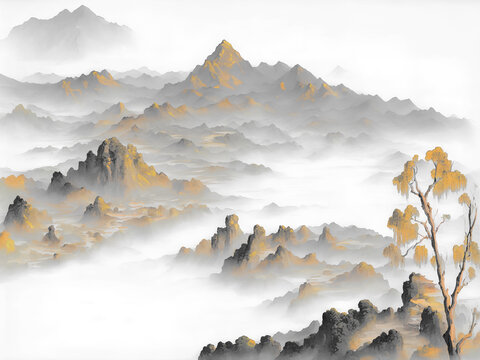 燙金山水