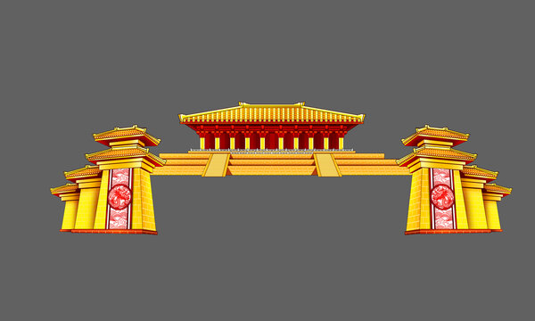 黄帝陵中式汉代古建筑