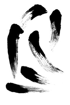 水墨筆觸元素