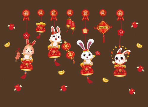 2023新年兔年插畫(huà)