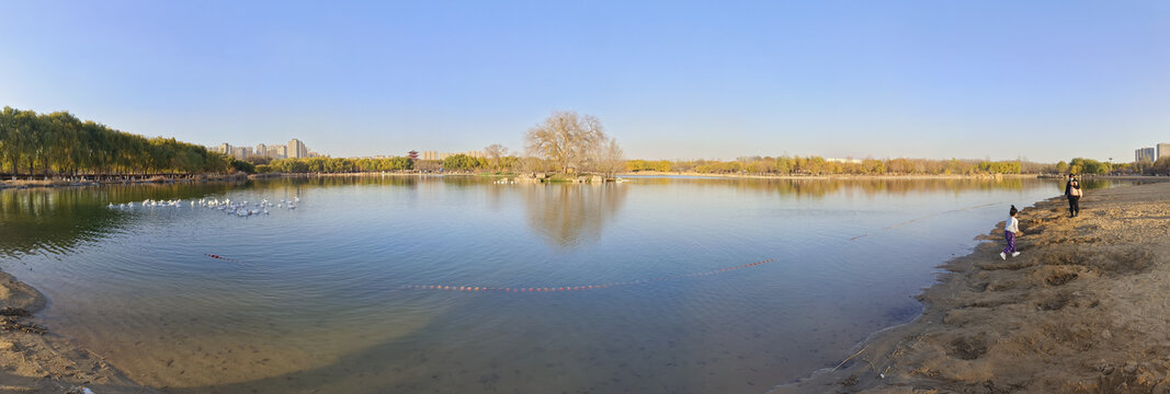 包头奥林匹克公园湖景