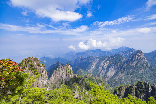 安徽黄山风景区自然风光