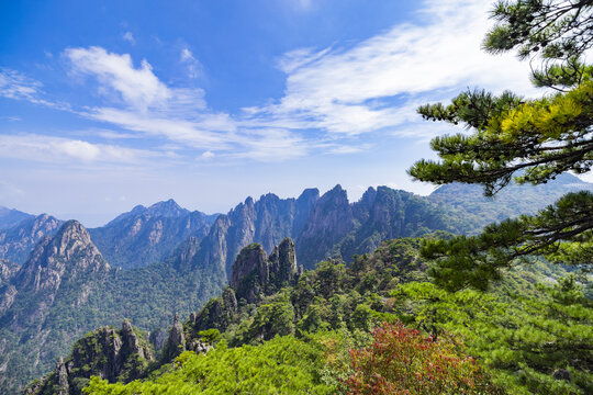 安徽黄山风景区自然风光