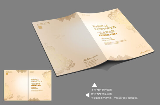 金色企業(yè)畫冊封面