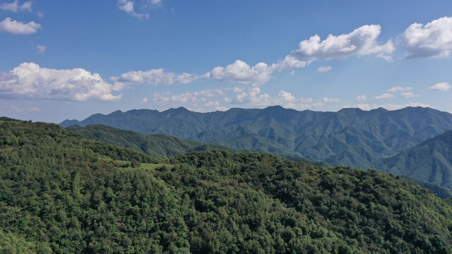 航拍秦岭山脉