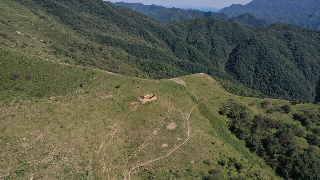 航拍秦岭山脉