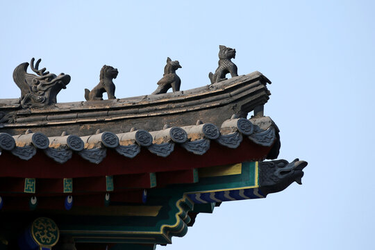 中式建筑飞檐和脊兽