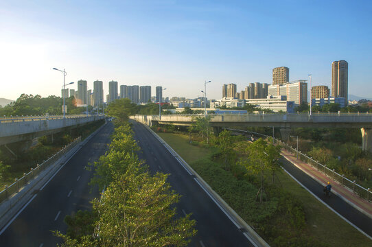 漳州江滨路道路风景