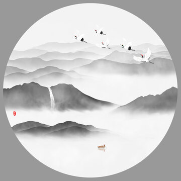 新中式山水畫