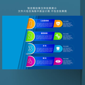 信息圖表分類標簽漸變流程圖