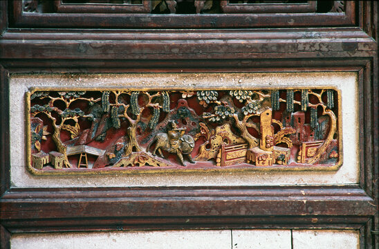 古徽州民居宏村的腰板木雕