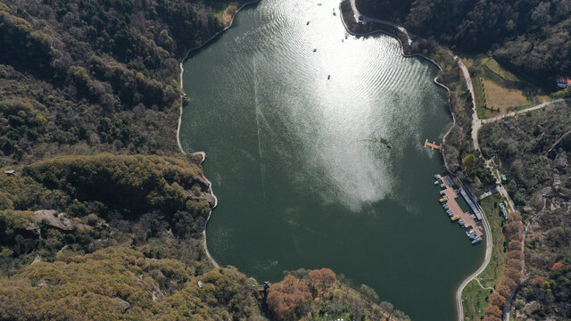 航拍秦岭翠华山