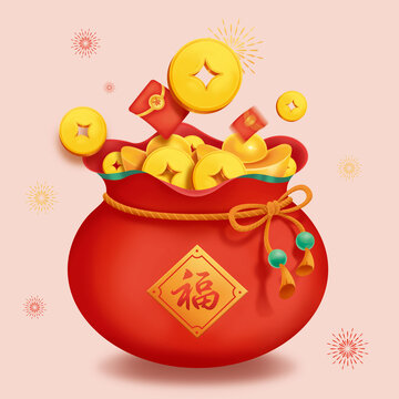 春節(jié)福袋元素