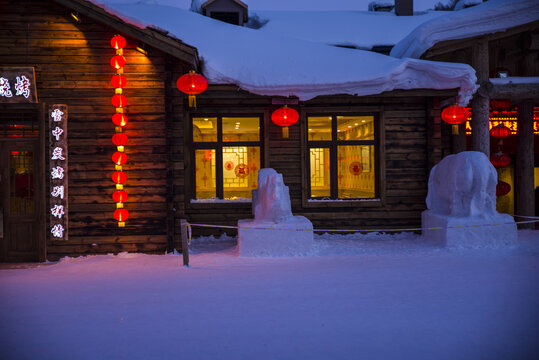 东北雪乡夜景