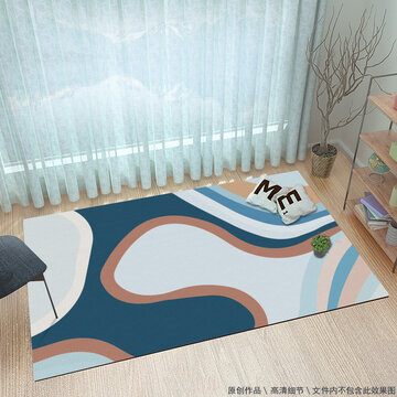 北歐現(xiàn)代抽象地毯地墊