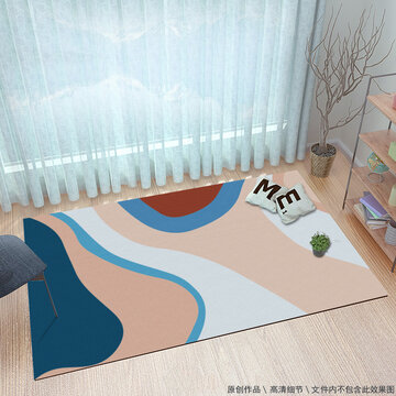 現(xiàn)代抽像布紋地毯地墊