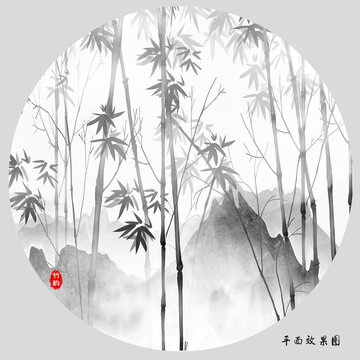 竹子裝飾畫
