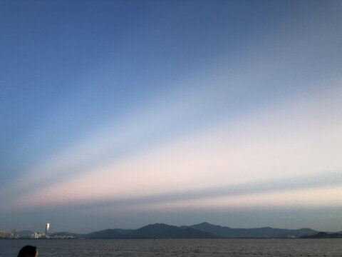 深圳湾晚霞