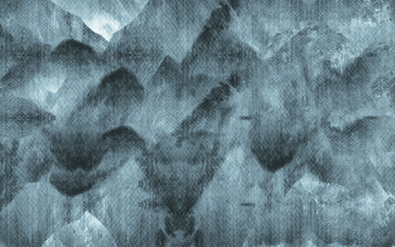 黑白山水
