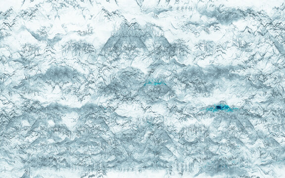 抽象書(shū)房山水