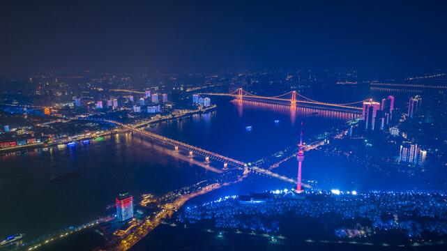 武汉长江夜景