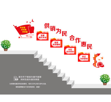 供銷為民樓道墻