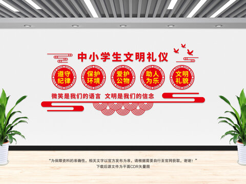 文明禮儀文化墻
