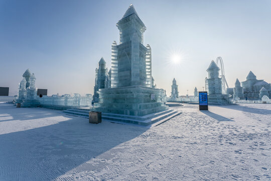 黑龙江哈尔滨冰雪大世界风光