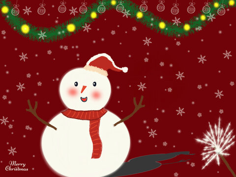 圣誕雪人壁紙