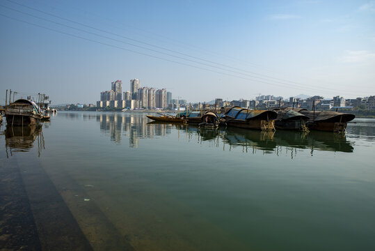 江河风景建筑江景