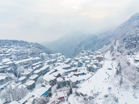 江西庐山风景区雪景风光