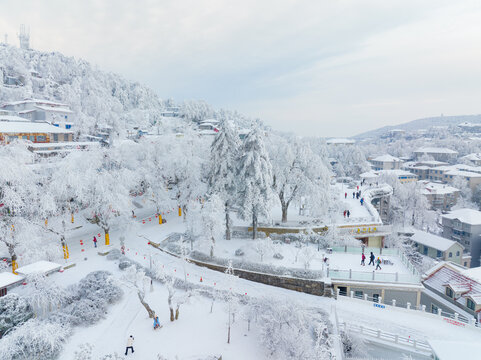 江西庐山风景区雪景风光