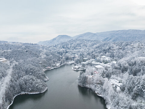 江西庐山风景区雪景风光