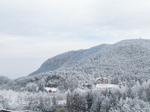 江西庐山风景区雪景风光