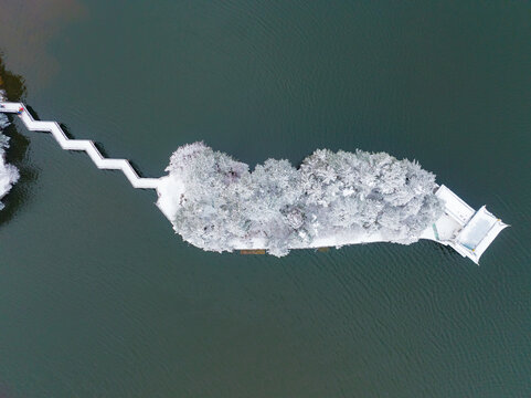 江西庐山风景区雪景风光