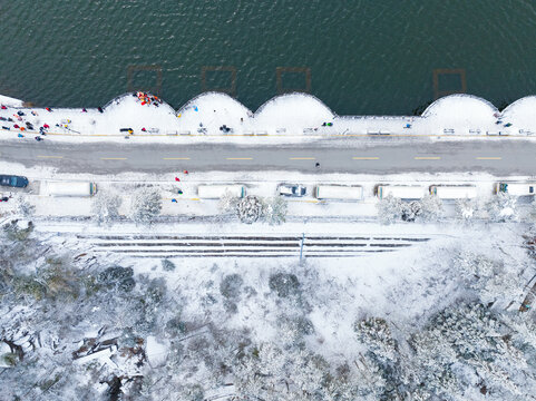 江西庐山风景区雪景风光