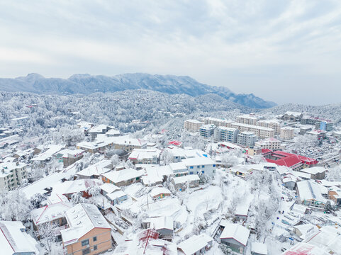 江西庐山风景区雪景风光