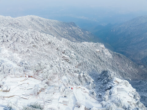 江西庐山风景区雪景风光