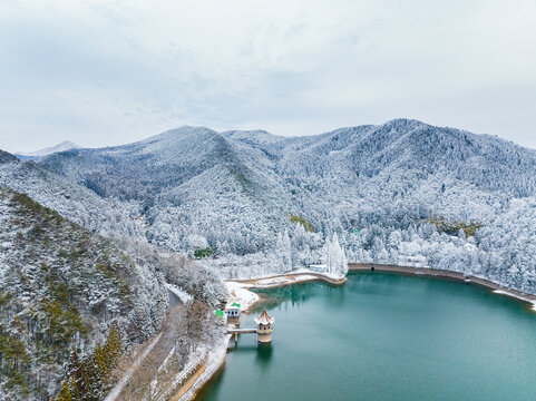 江西庐山风景区雪景风光