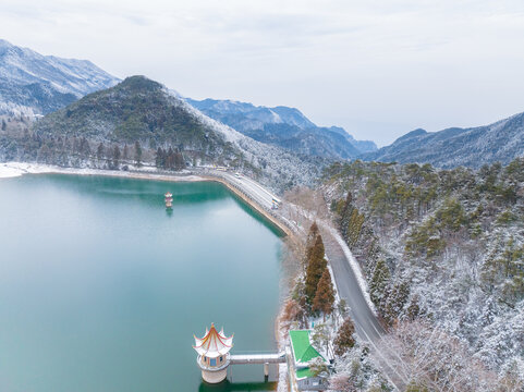 江西庐山风景区雪景风光