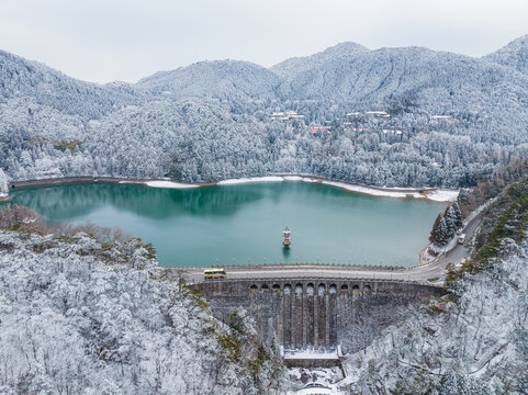 江西庐山风景区雪景风光