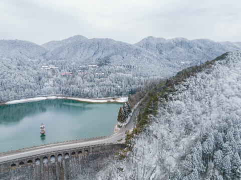 江西庐山风景区雪景风光