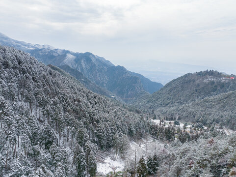 江西庐山风景区雪景风光