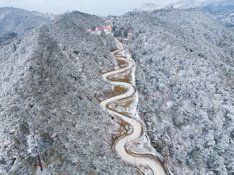 江西庐山风景区雪景风光