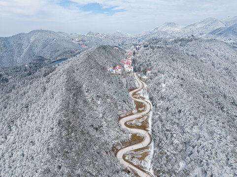 江西庐山风景区雪景风光