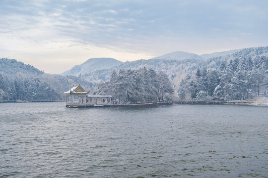 江西庐山风景区雪景风光