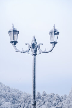 江西庐山风景区雪景风光