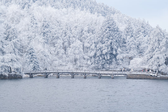 江西庐山风景区雪景风光