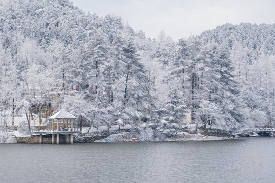 江西庐山风景区雪景风光