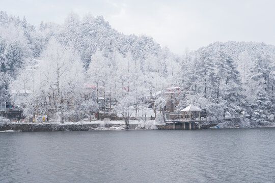 江西庐山风景区雪景风光